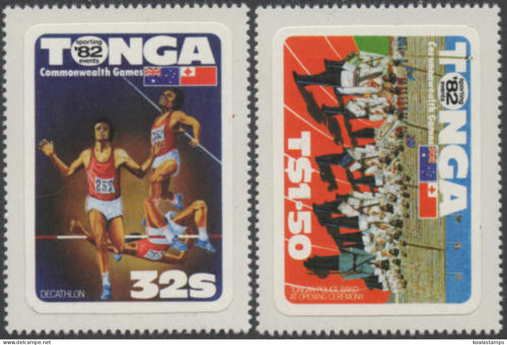 Tonga 1982 SG823-824 Commonwealth Games Brisbane Set MNH - Tonga (1970-...)