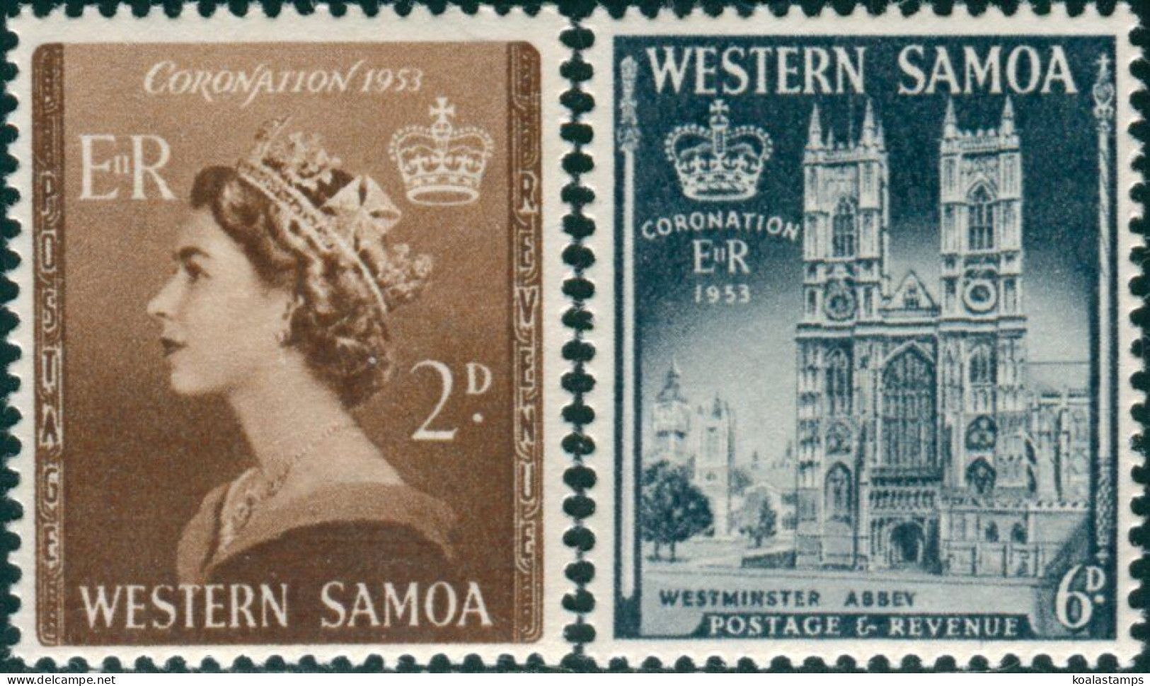 Samoa 1953 SG229-230 QEII Coronation Set MNH - Samoa