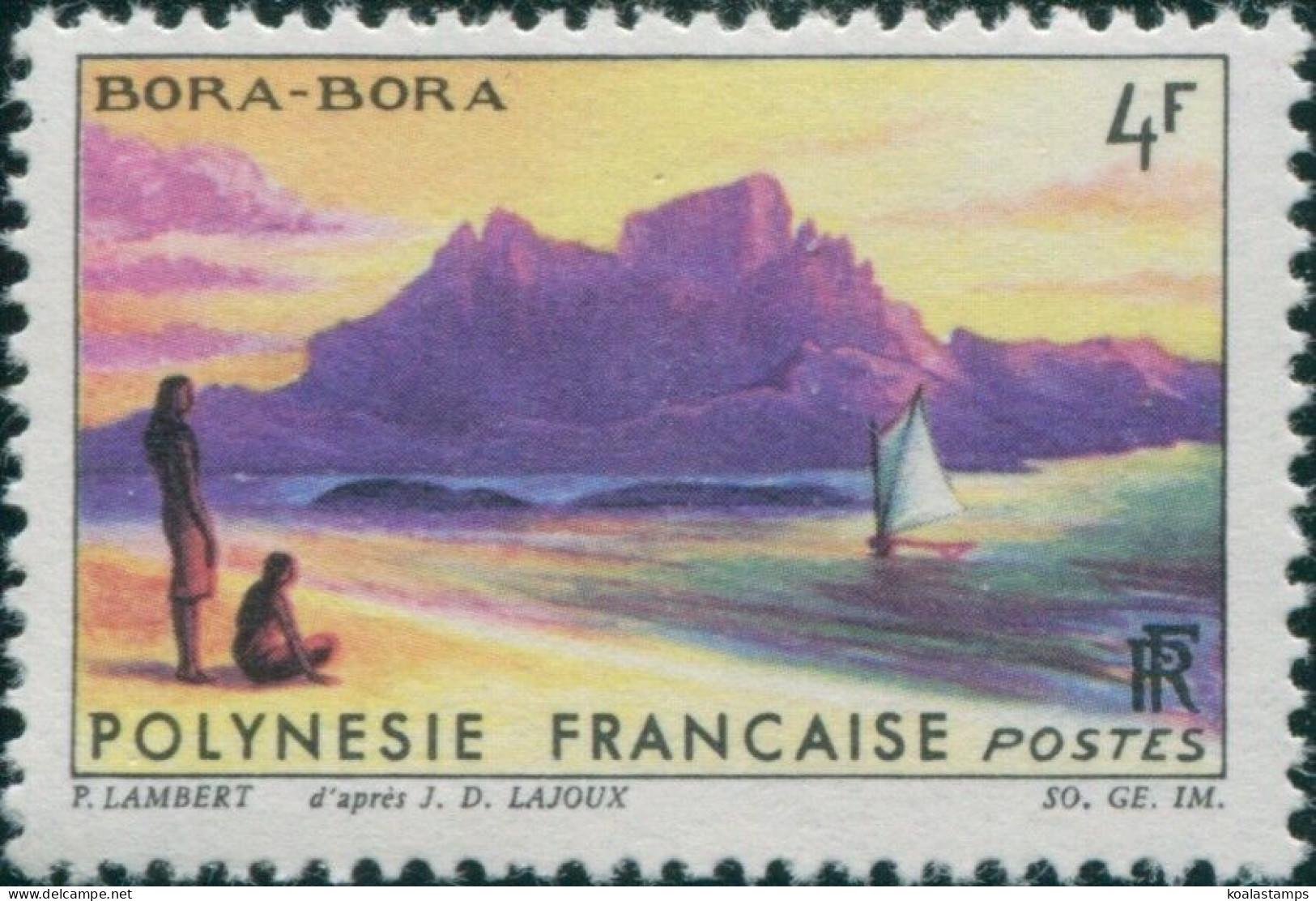 French Polynesia 1964 Sc#212,SG39 4f Landscape Bora-Bora MNH - Other & Unclassified