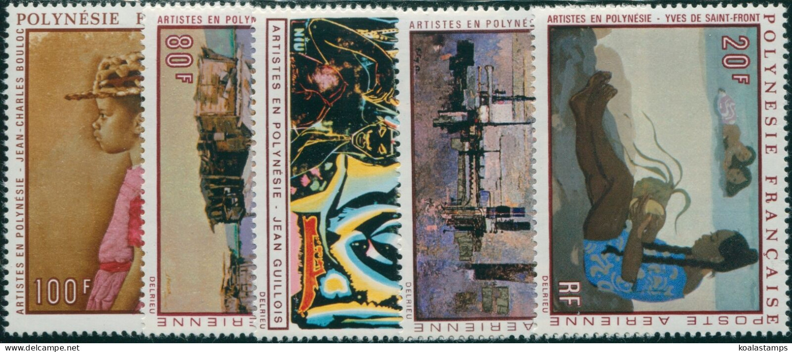 French Polynesia 1970 Sc#C63-67,SG122-126 Paintings Set MNH - Sonstige & Ohne Zuordnung