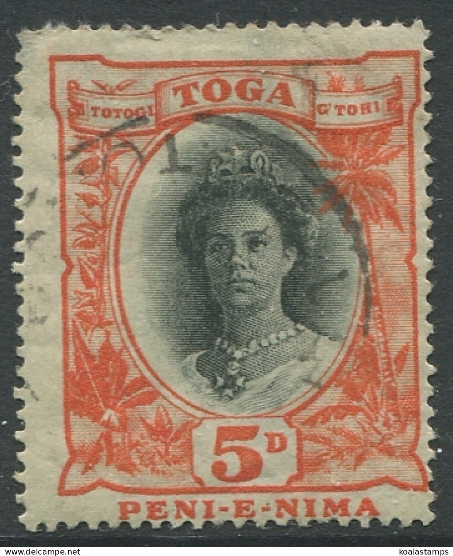 Tonga 1921 SG60 5d Queen Salote #2 FU - Tonga (1970-...)
