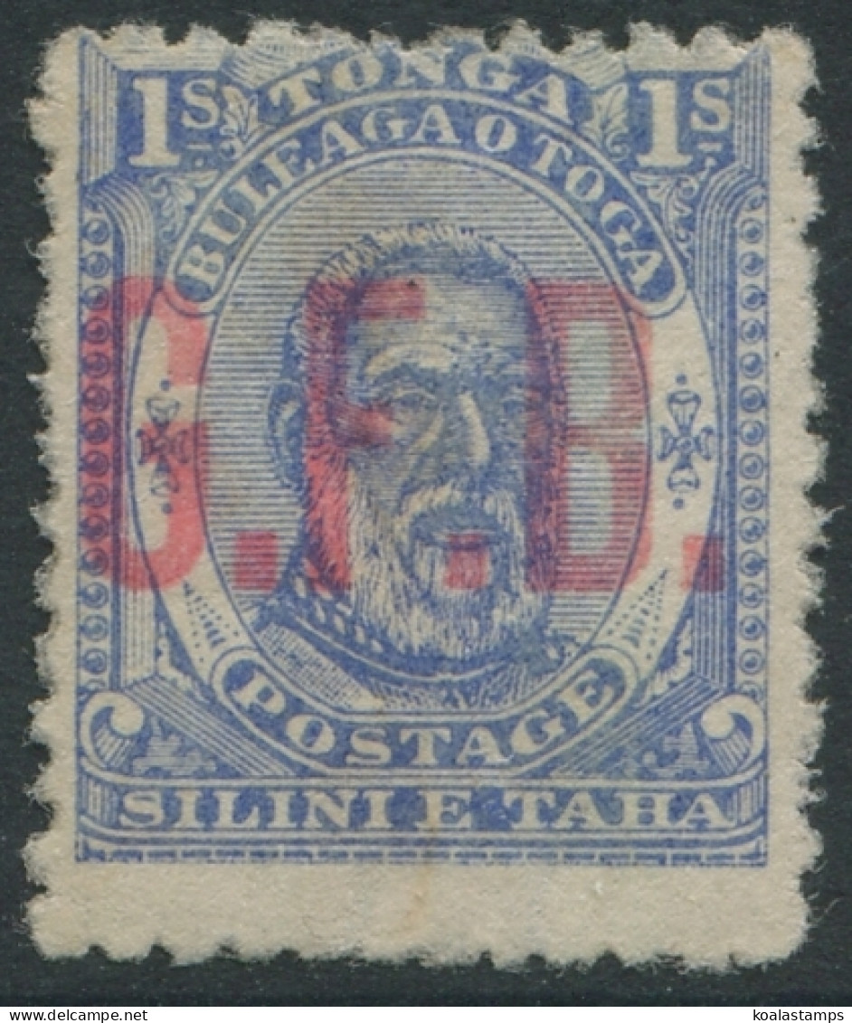 Tonga Official 1894 SGO5 1s Ultramarine G.F.B. MLH - Tonga (1970-...)