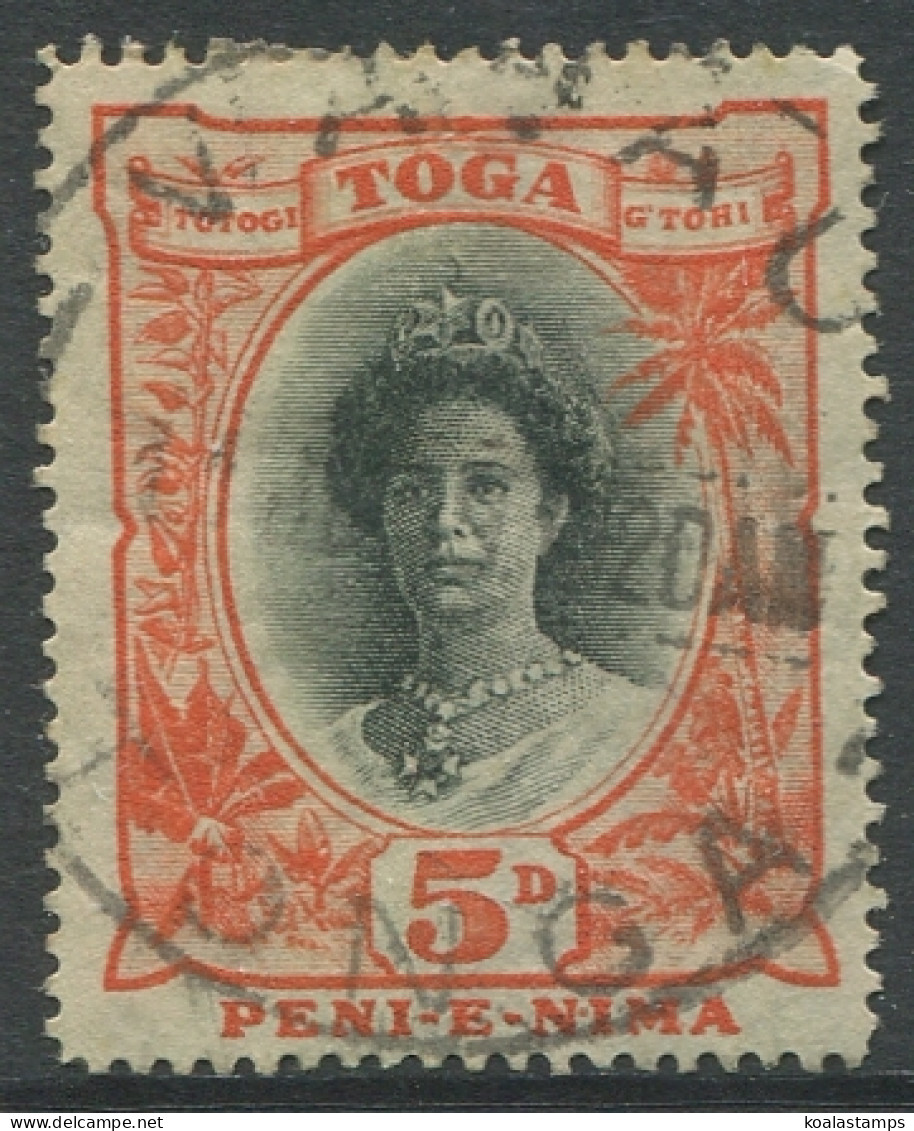 Tonga 1921 SG60 5d Queen Salote #1 FU - Tonga (1970-...)