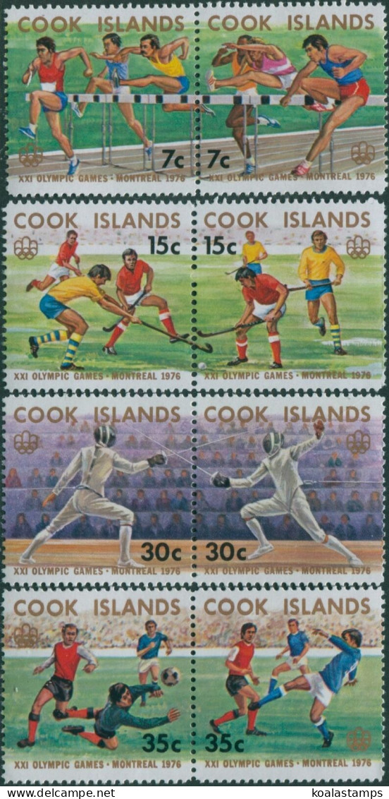 Cook Islands 1976 SG547-554 Olympics Set MNH - Cook
