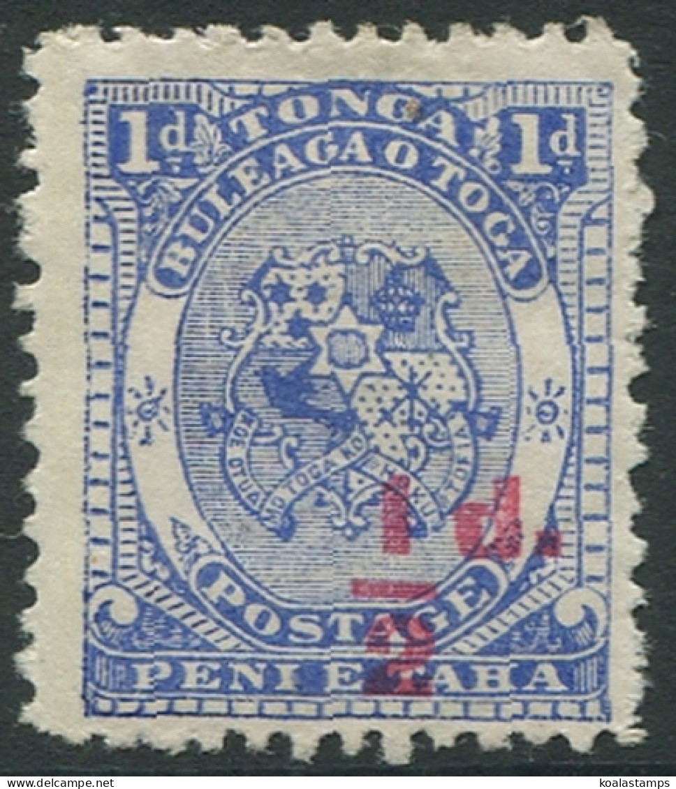 Tonga 1893 SG15 ½d On 1d Coat Of Arms MLH - Tonga (1970-...)
