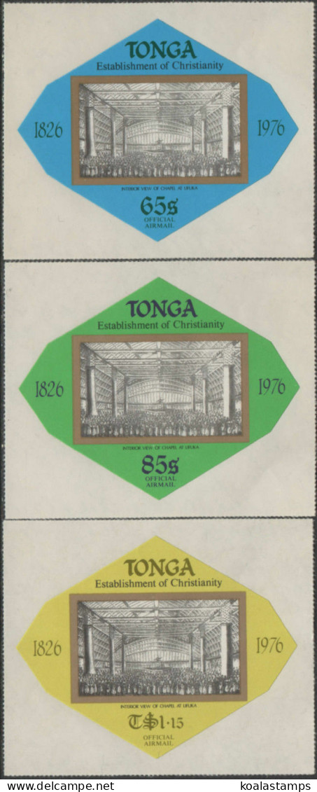 Tonga Official 1976 SGO145-O147 Christianity In Tonga Set MNH - Tonga (1970-...)