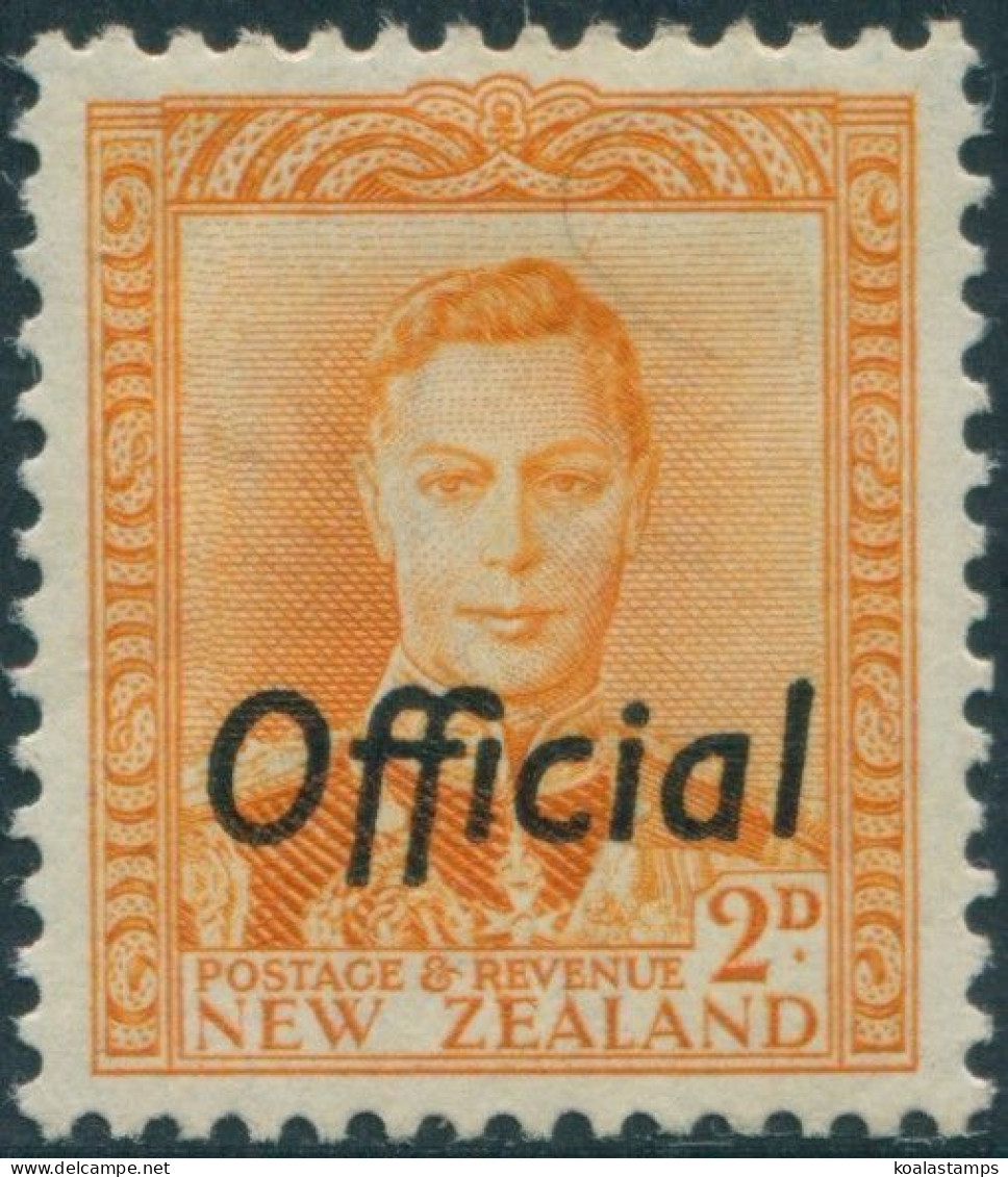 New Zealand Official 1947 SGO152 2d Orange KGVI MLH - Otros & Sin Clasificación