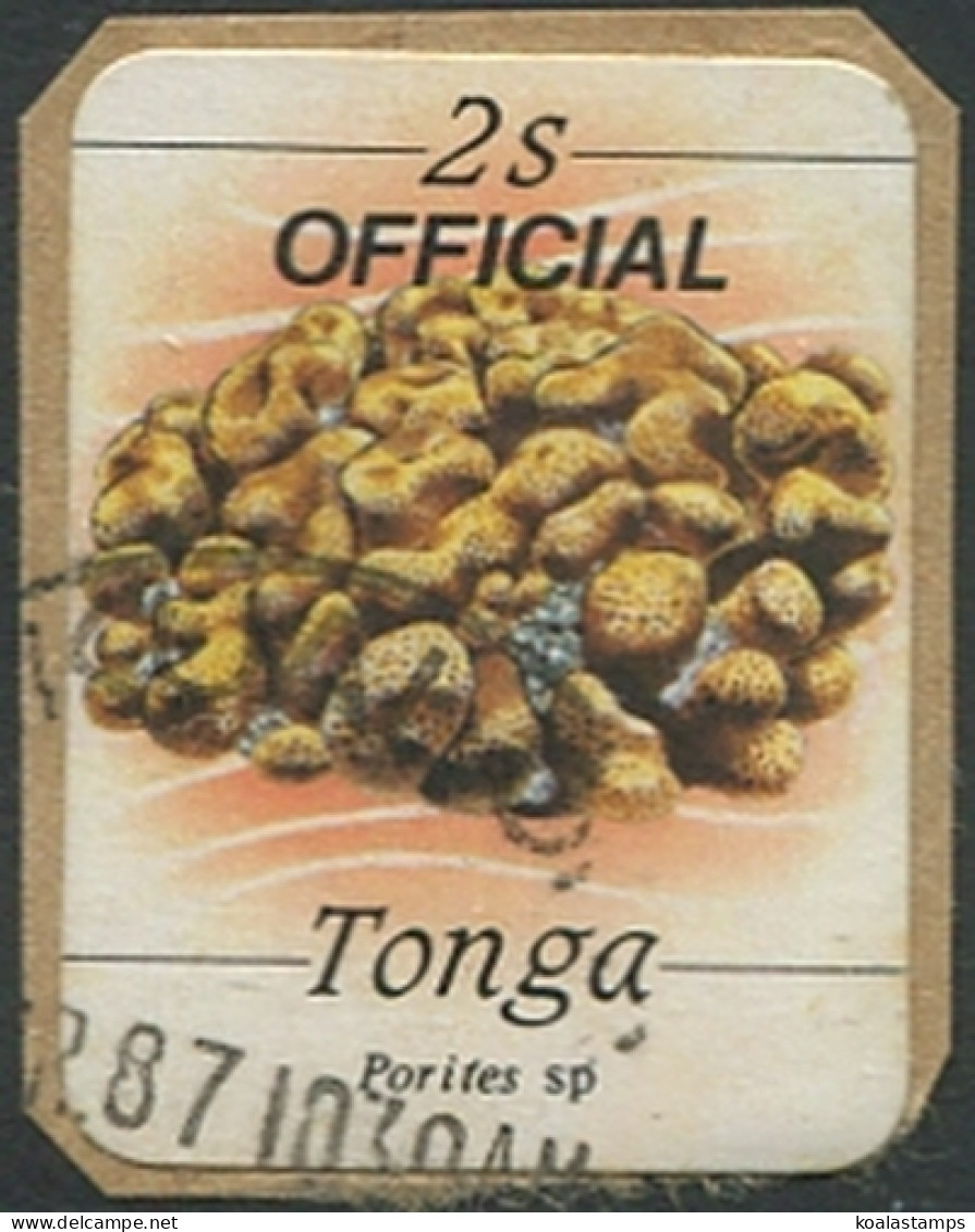 Tonga Official 1984 SGO221 2s Stony Coral OFFICIAL #1 FU - Tonga (1970-...)