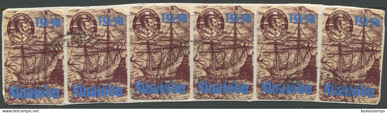 Niuafo'ou 1985 SG54 $1.50 Eendacht At Anchor X6 FU - Tonga (1970-...)