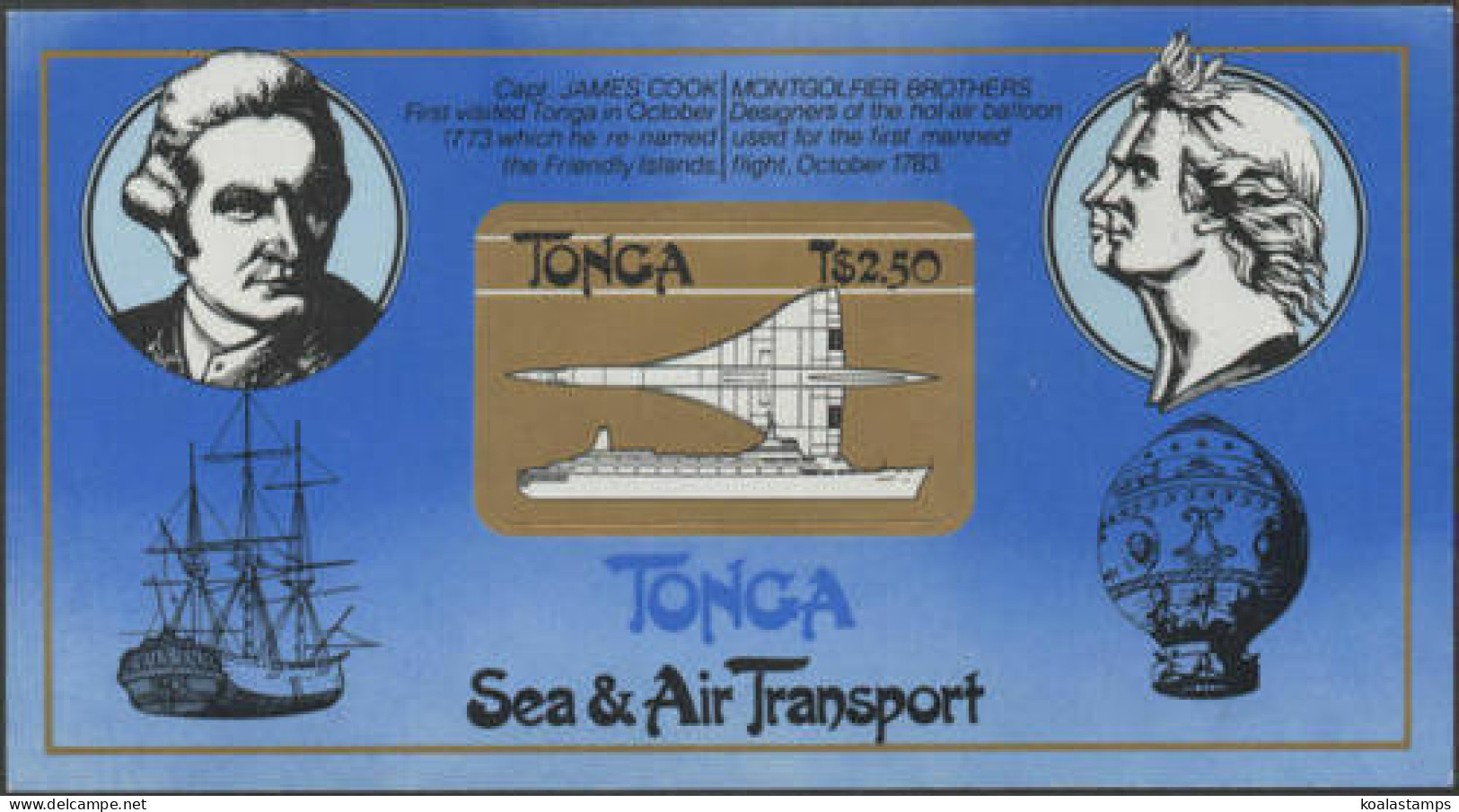 Tonga 1983 SG838 $2.50 Canberra Liner And Concorde MS MNH - Tonga (1970-...)