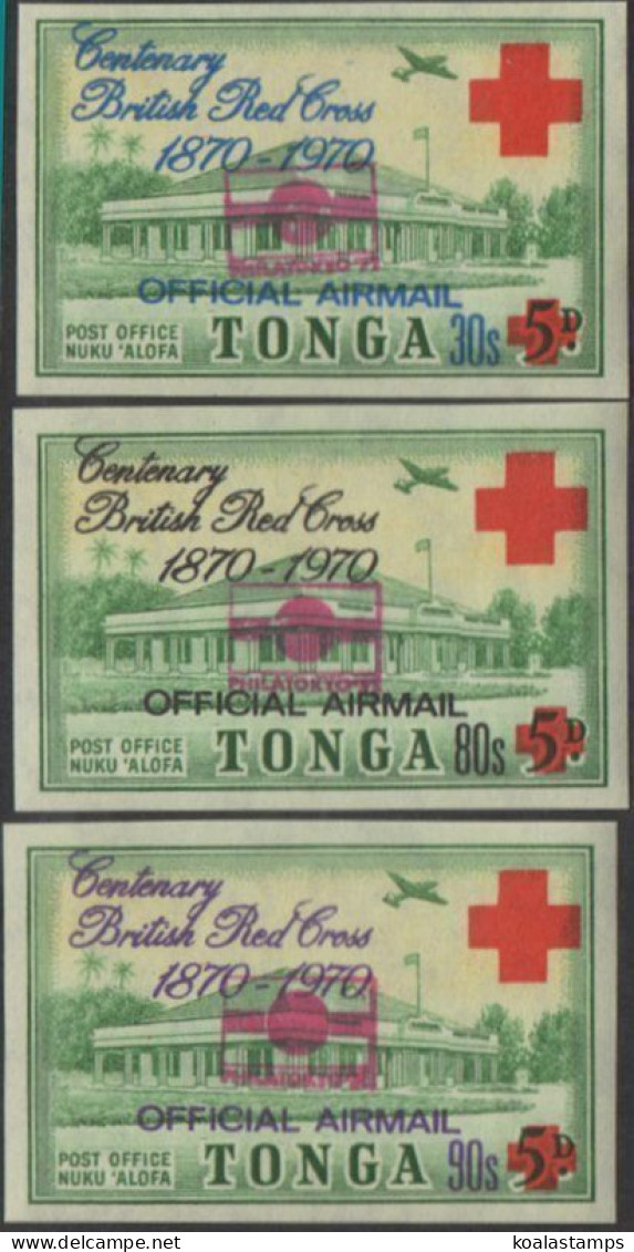 Tonga Official 1971 SGO62-O64 Philatokyo Imperf Set Of 3 MNH - Tonga (1970-...)