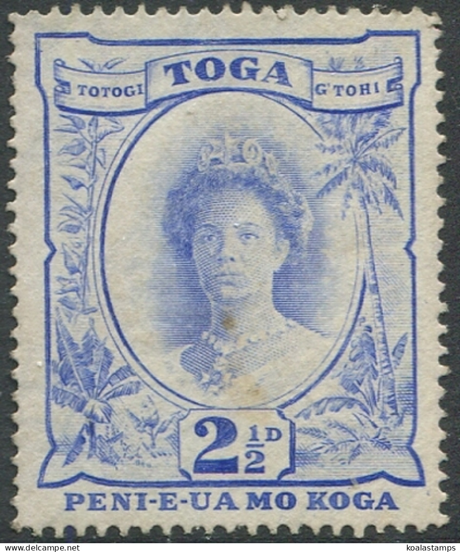 Tonga 1934 SG59 2½d Queen Salote Tone Spot MLH - Tonga (1970-...)