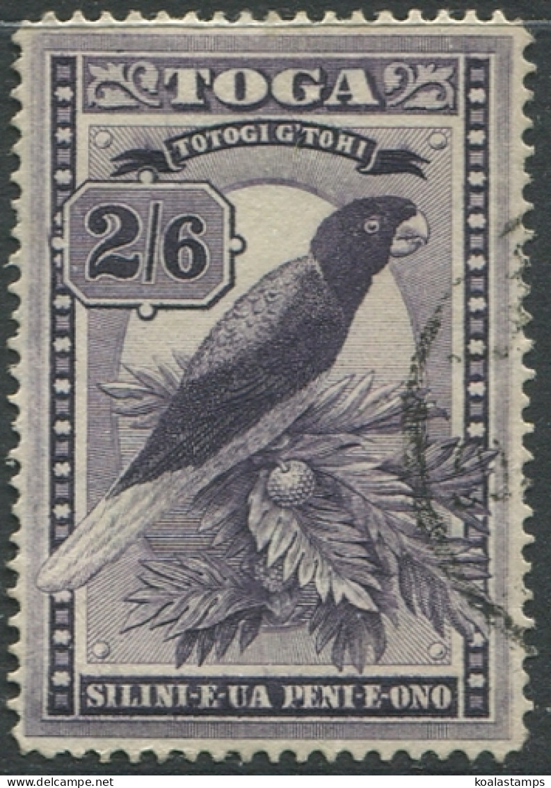 Tonga 1943 SG81 2/6d Shining Parrot Wmk Mult Script CA #1 FU - Tonga (1970-...)