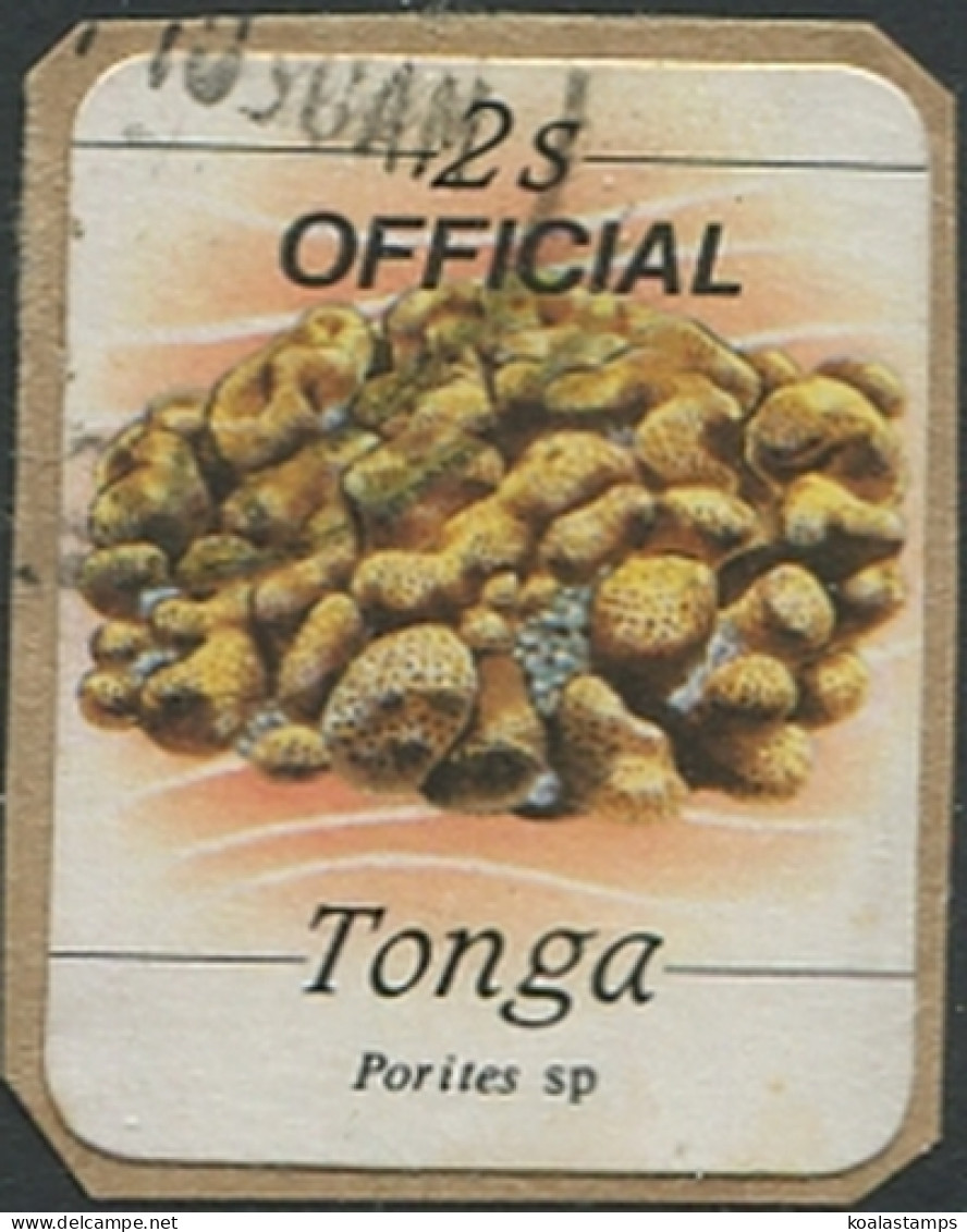 Tonga Official 1984 SGO221 2s Stony Coral OFFICIAL #2 FU - Tonga (1970-...)
