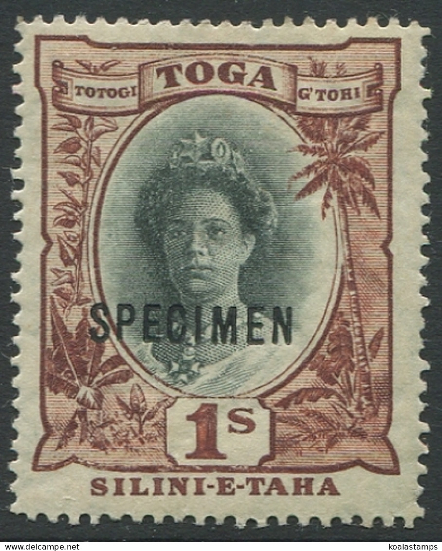 Tonga 1922 SG63 1/- Queen Salote SPECIMEN MNH - Tonga (1970-...)