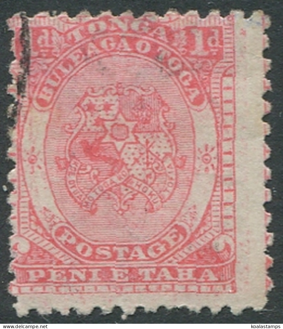 Tonga 1892 SG10 1d Coat Of Arms FU - Tonga (1970-...)