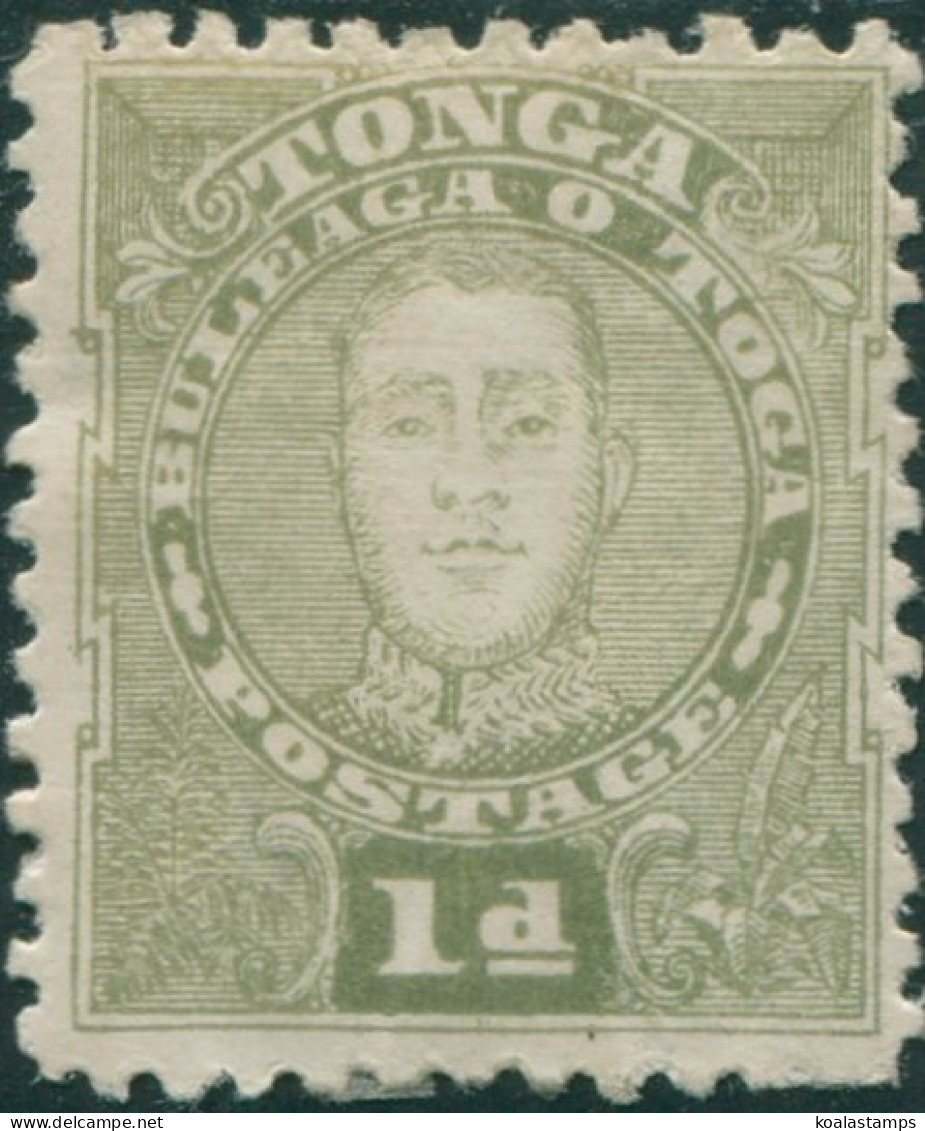 Tonga 1895 SG32 1d King George II Part Gum Thin MH - Tonga (1970-...)