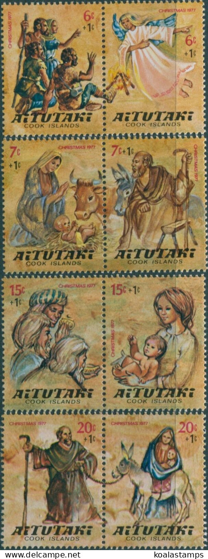 Aitutaki 1977 SG239-246 Children Christmas Fund Set MNH - Cook