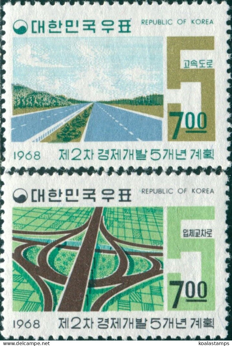 Korea South 1968 SG773-774 Five Year Plan Set MNH - Korea, South
