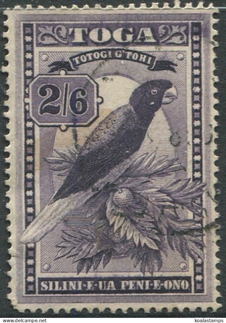 Tonga 1943 SG81 2/6d Shining Parrot Wmk Mult Script CA #2 FU - Tonga (1970-...)