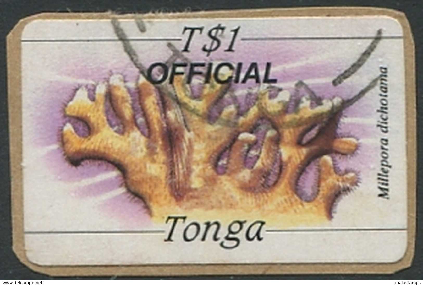 Tonga Official 1984 SGO233 1p Coral OFFICIAL #1 FU - Tonga (1970-...)