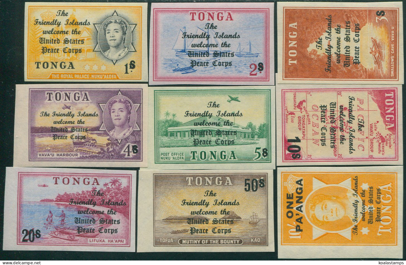 Tonga 1967 SG216-224 US Peace Corps Set Of 9 MNH - Tonga (1970-...)