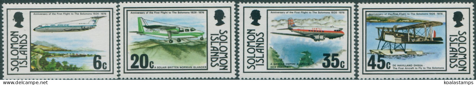Solomon Islands 1976 SG330-333 First Flight Set MNH - Isole Salomone (1978-...)