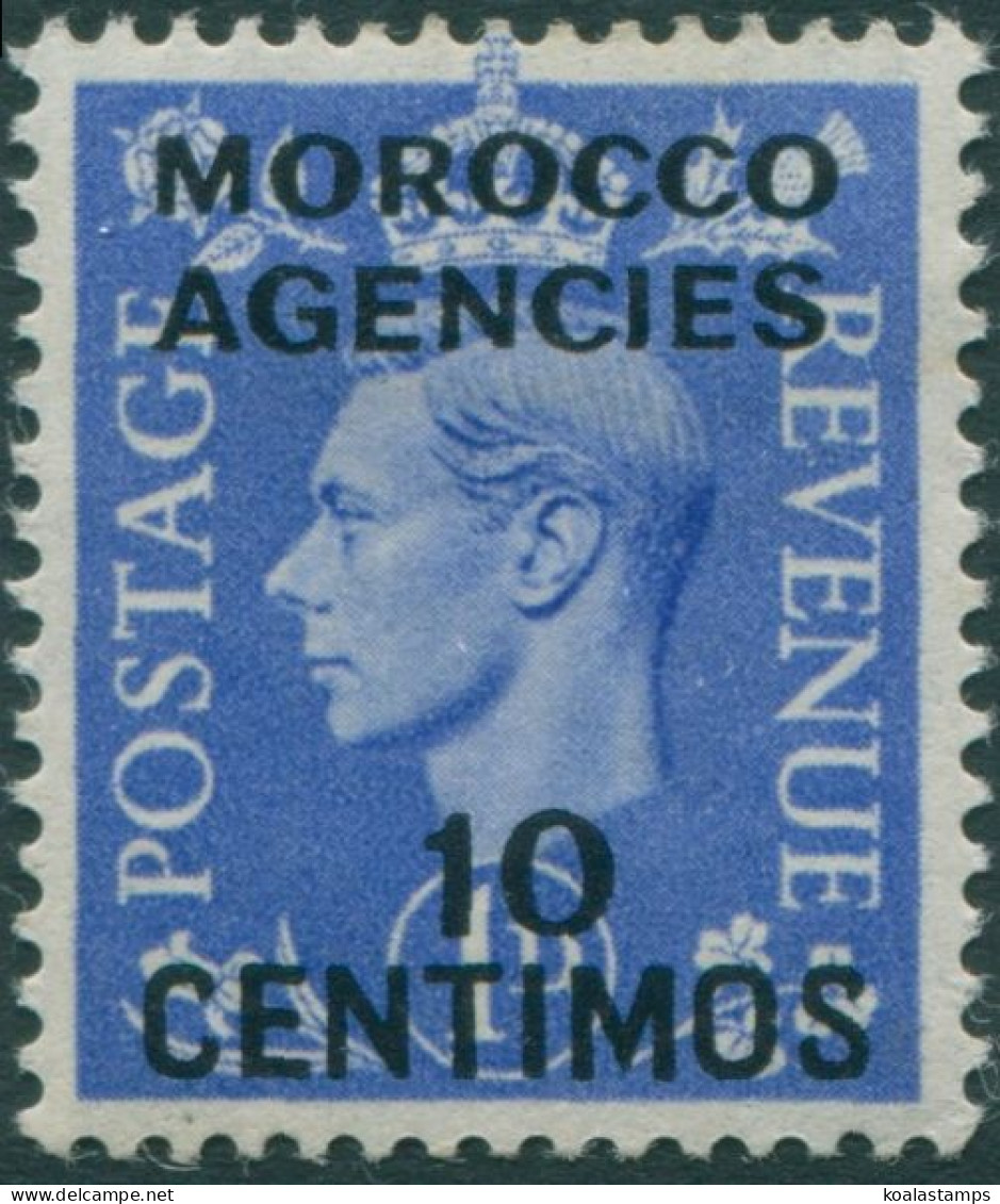 Morocco Agencies 1937 SG183 10c On 1d Blue KGVI MLH - Morocco Agencies / Tangier (...-1958)