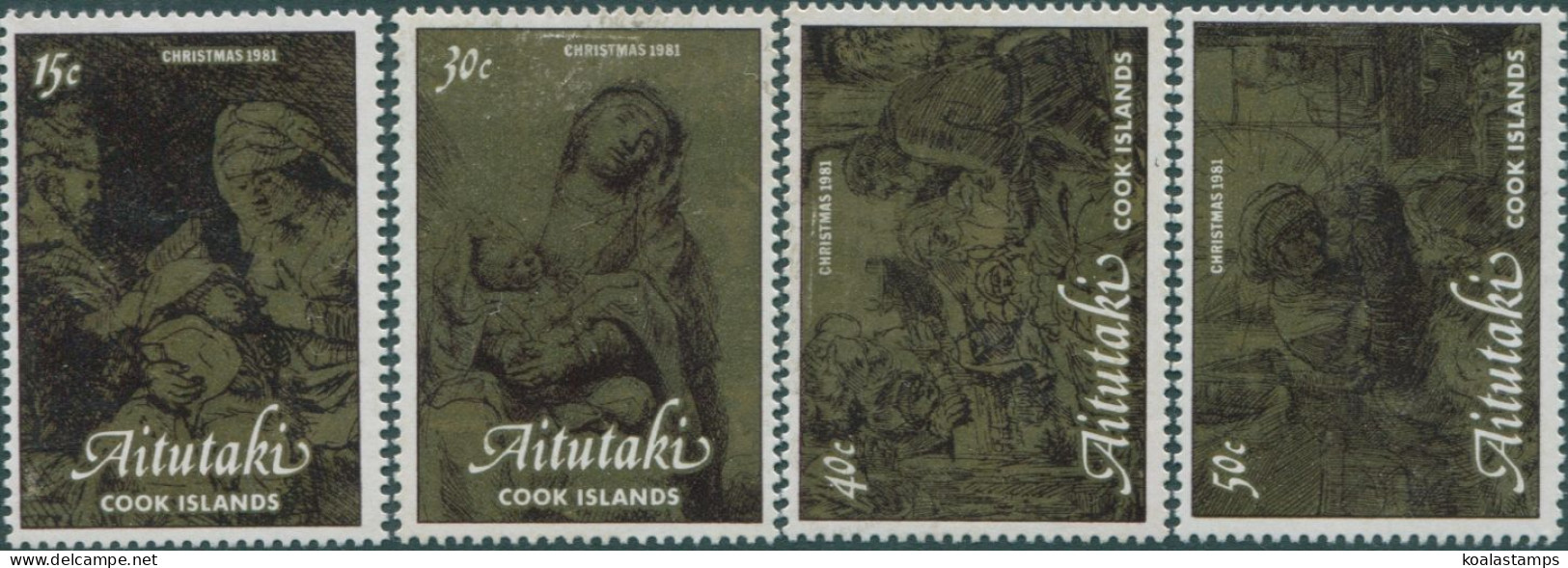 Aitutaki 1981 SG406-409 Christmas Set MNH - Cook