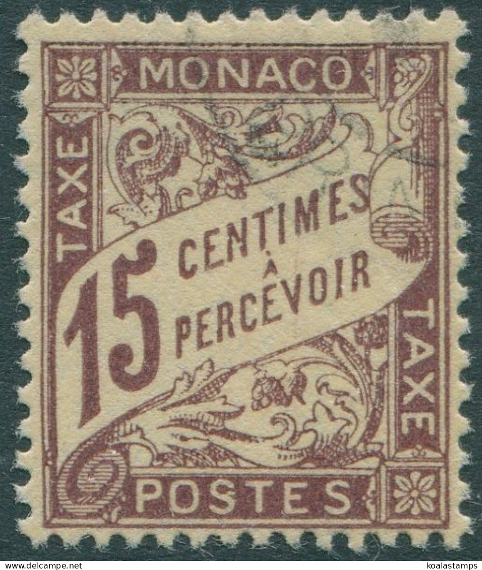 Monaco Due 1906 SGD33 15c Purple On Cream Postage Due FU - Other & Unclassified