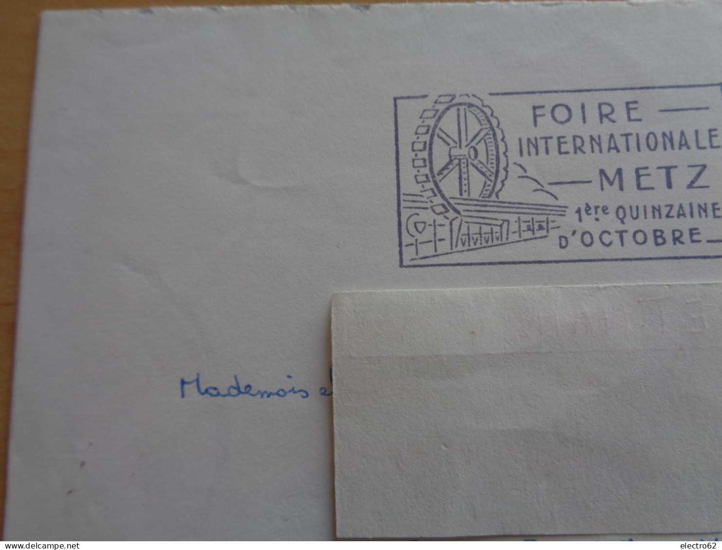 France Flamme Foire Internationale Metz Octobre Grande Roue Coq 6-10-1966 Coq De Decaris Rooster Hann Hahn Big Wheel - Mechanical Postmarks (Advertisement)