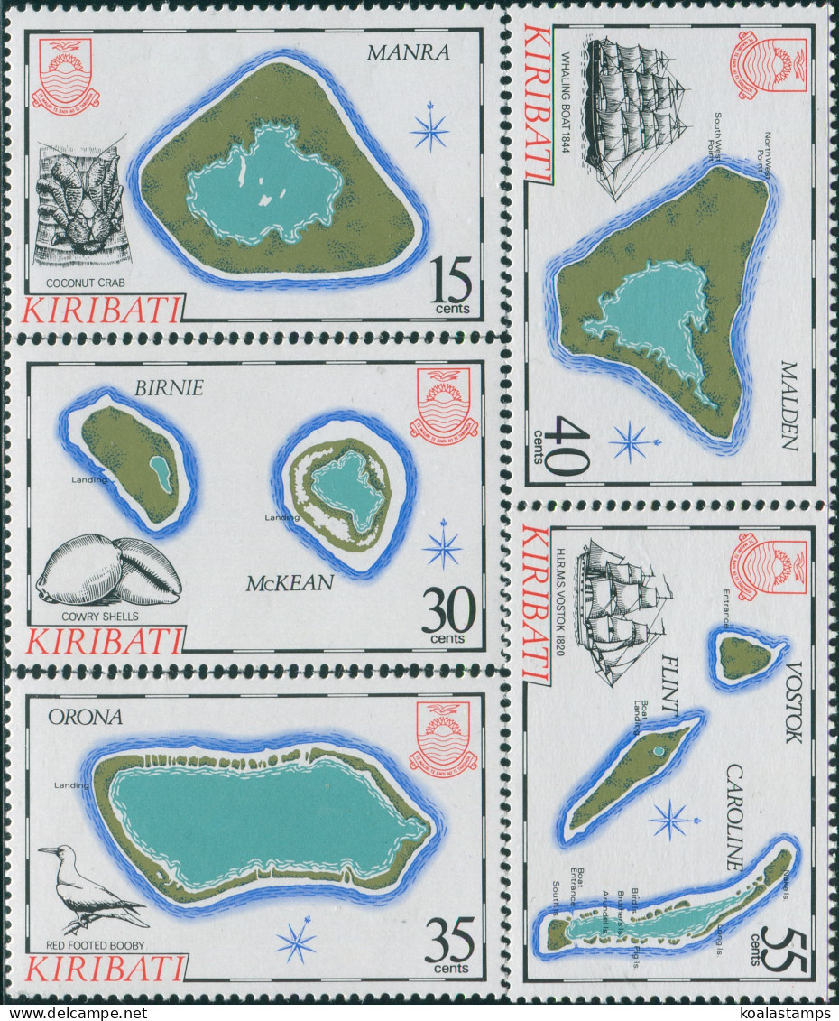 Kiribati 1986 SG256-260 Islands Set MNH - Kiribati (1979-...)