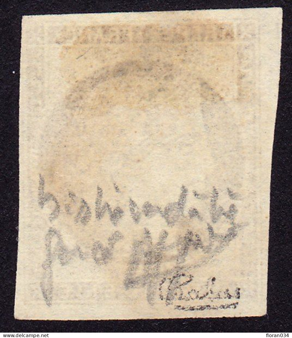 France N° 1c Obl. Grille - Signé Calves - Cote 1100 Euros 1er Choix - 1849-1850 Cérès
