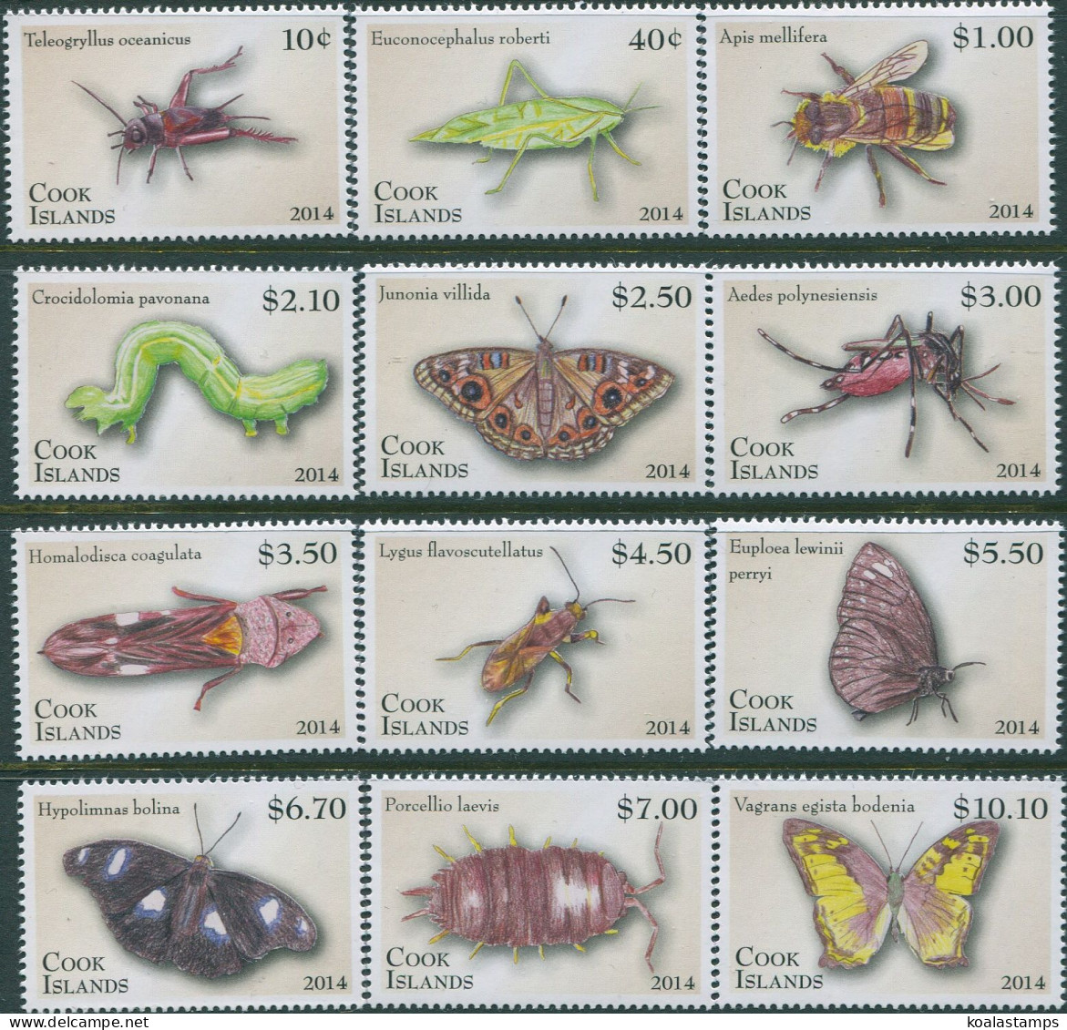 Cook Islands 2013 SG1726-1737 Entomology Set MNH - Cook