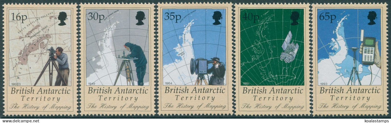 British Antarctic Territory 1998 SG281-285 Mapping Set MNH - Altri & Non Classificati