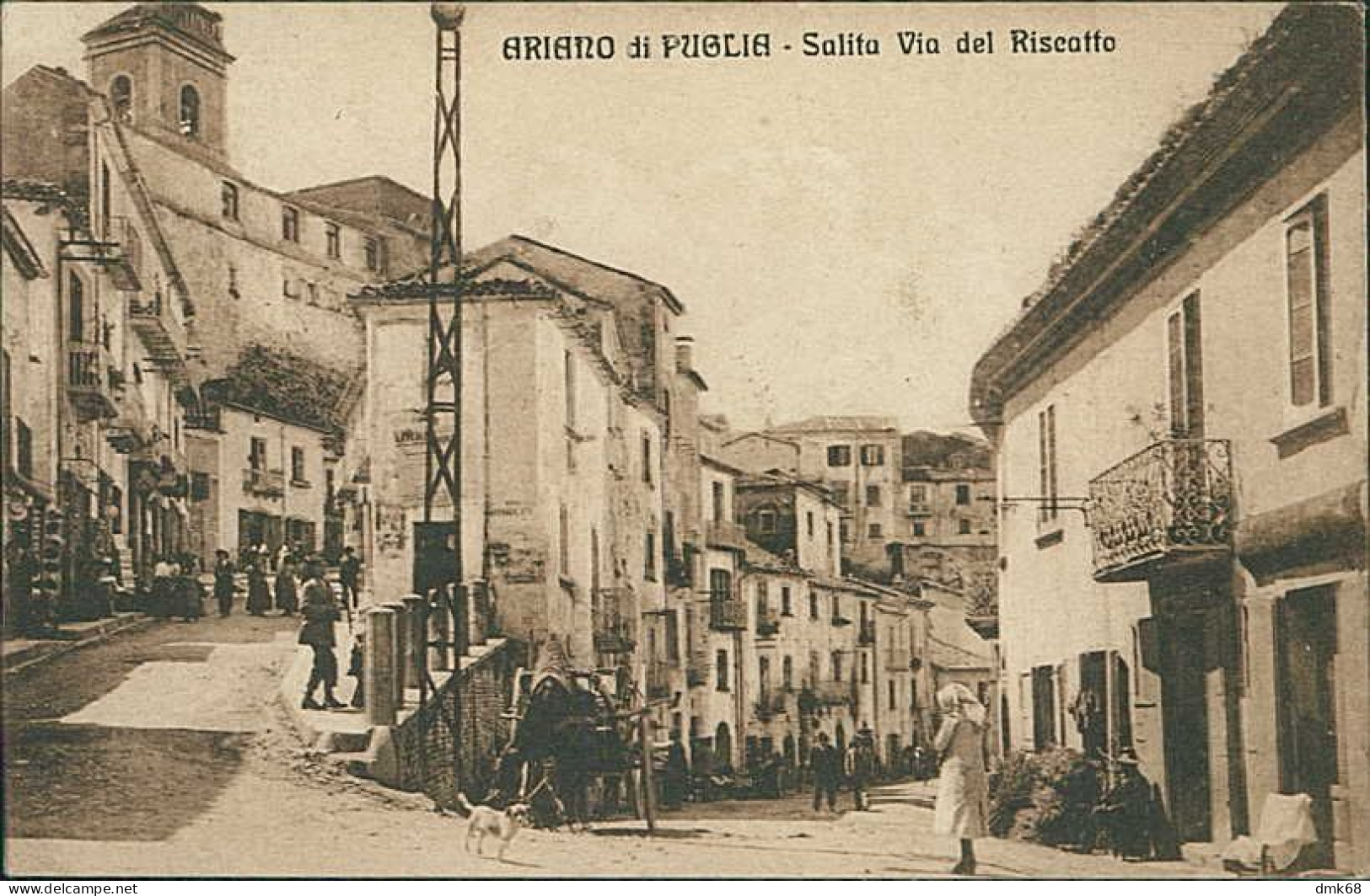 ARIANO DI PUGLIA / ARIANO IRPINO ( AVELLINO ) SALITA VIA DEL RISCATTO - EDIZ. MOSCATELLI - SPEDITA 1927 (20810) - Avellino