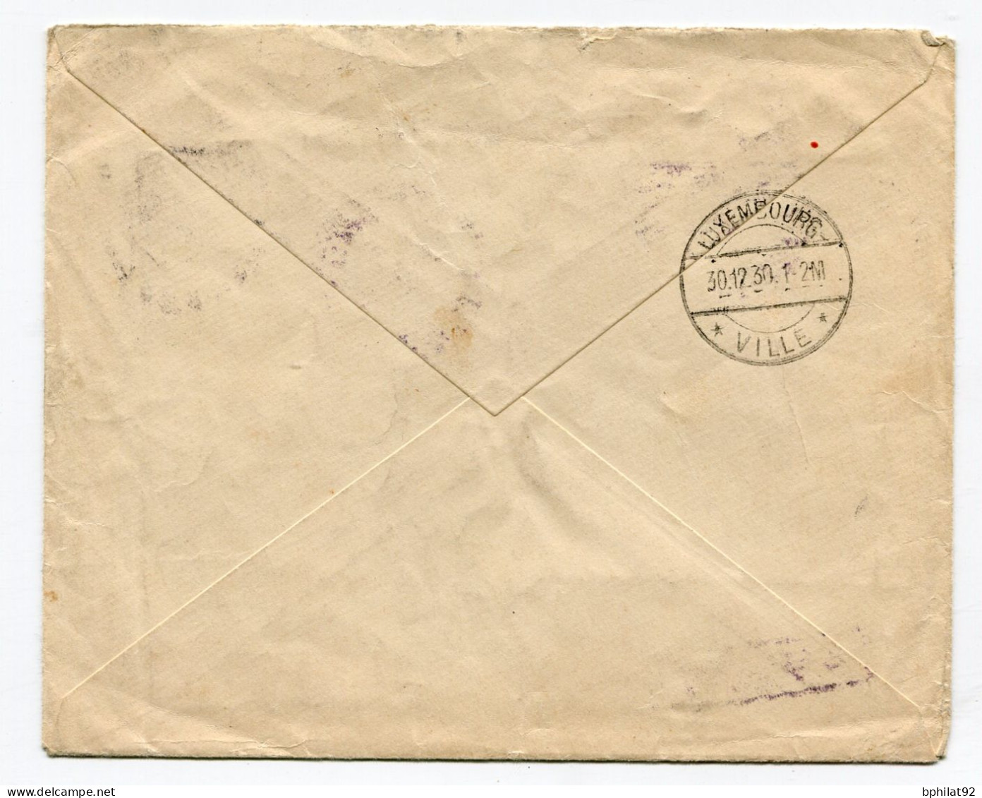 !!! CONGO BELGE, LETTRE PAR AVION DE LEOPOLDVILLE DE 1930 POUR LE LUXEMBOURG - Lettres & Documents