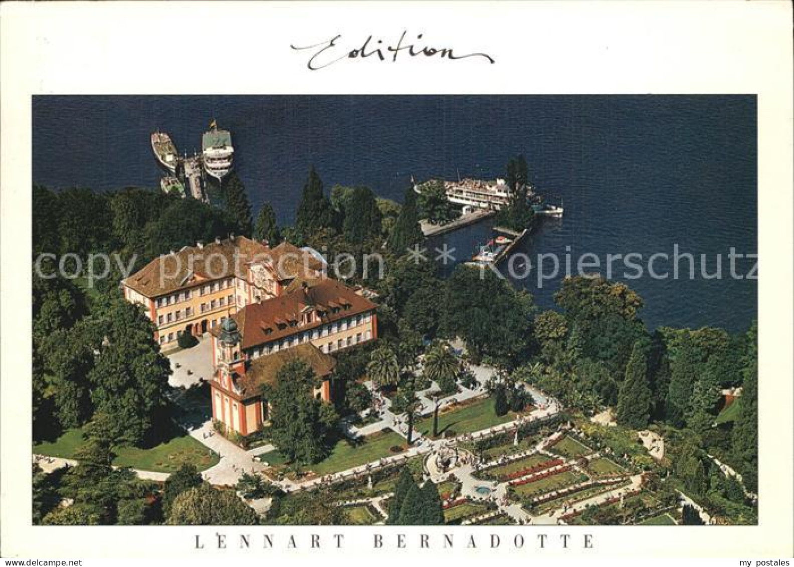 72544696 Mainau Fliegeraufnahme Schloss  Insel Mainau - Konstanz