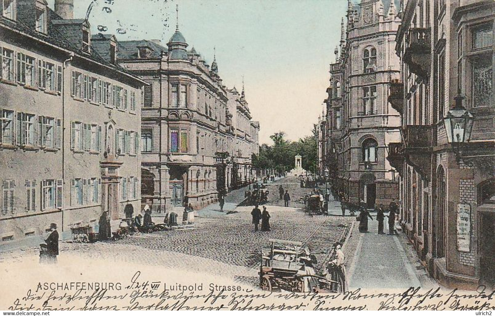 AK Aschaffenburg - Luitpold Strasse - 1904 (69490) - Aschaffenburg