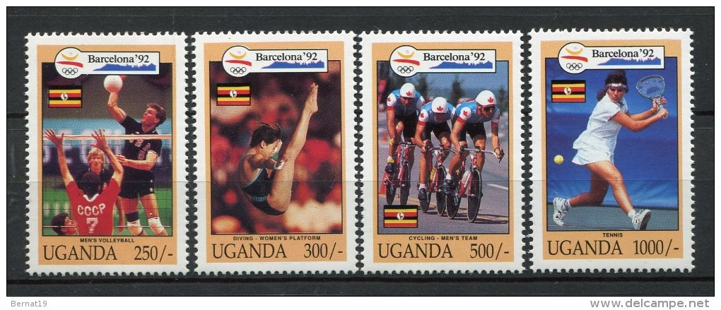 Uganda 1992. Yvert 904-07 ** MNH. - Uganda (1962-...)