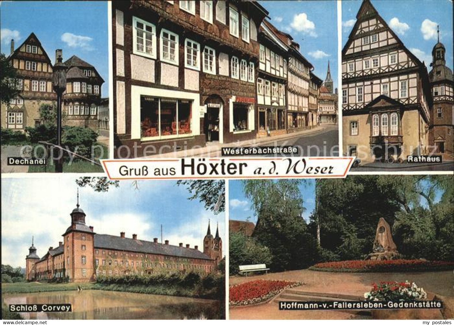 72544488 Hoexter Weser Dechanei Westerbachstrasse Rathaus Schloss Corvey Hoexter - Hoexter