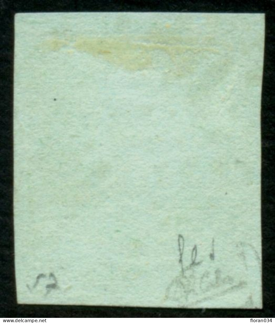 France N° 12b Vert Foncé Obl. Pc - Signé Calves - Cote 240 Euros - TTB Qualité - 1853-1860 Napoléon III