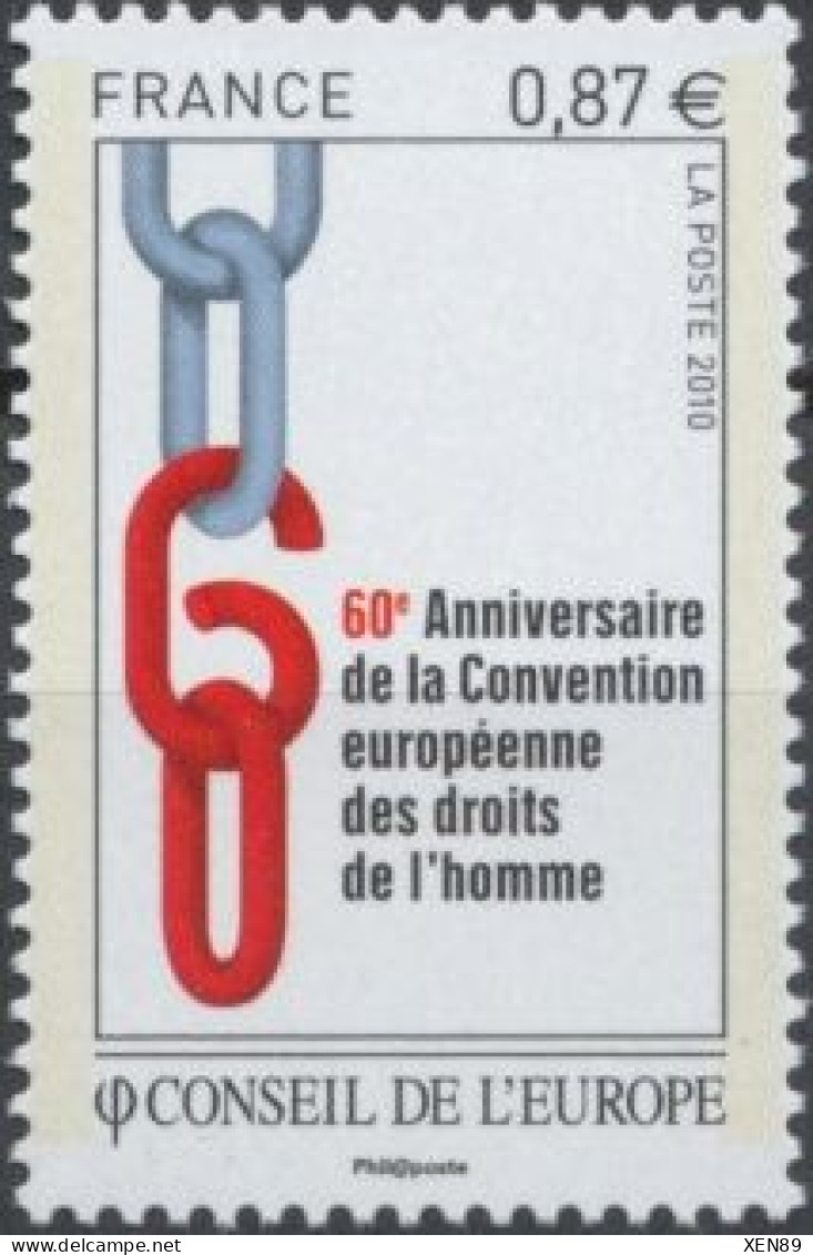 2010 - Conseil De L'Europe - 147 - 60 Ans De La Convention Européenne Des Droits De L'Homme - Mint/Hinged