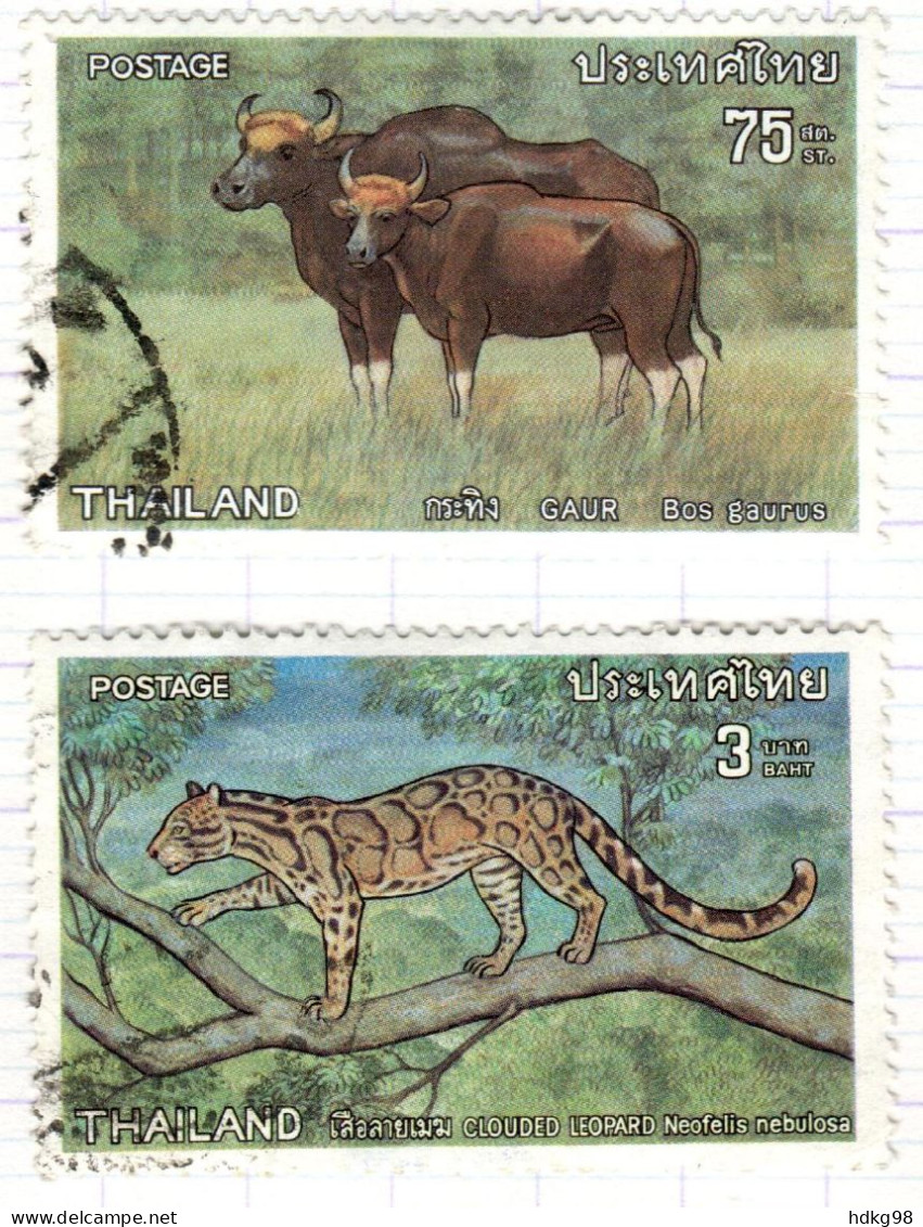 T+ Thailand 1975 Mi 743 745 Tierschutz - Thailand