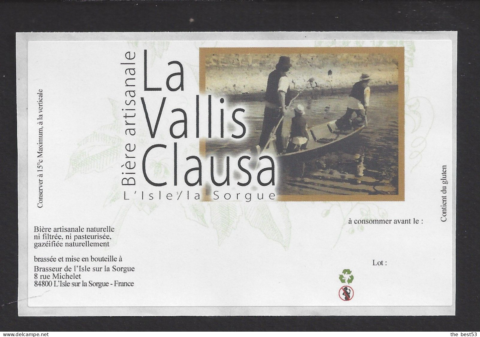 Etiquette De Bière   -  La Vallis Clausa  -  Brasserie  De L'Isle Sur La Sorgue (84) - Bier