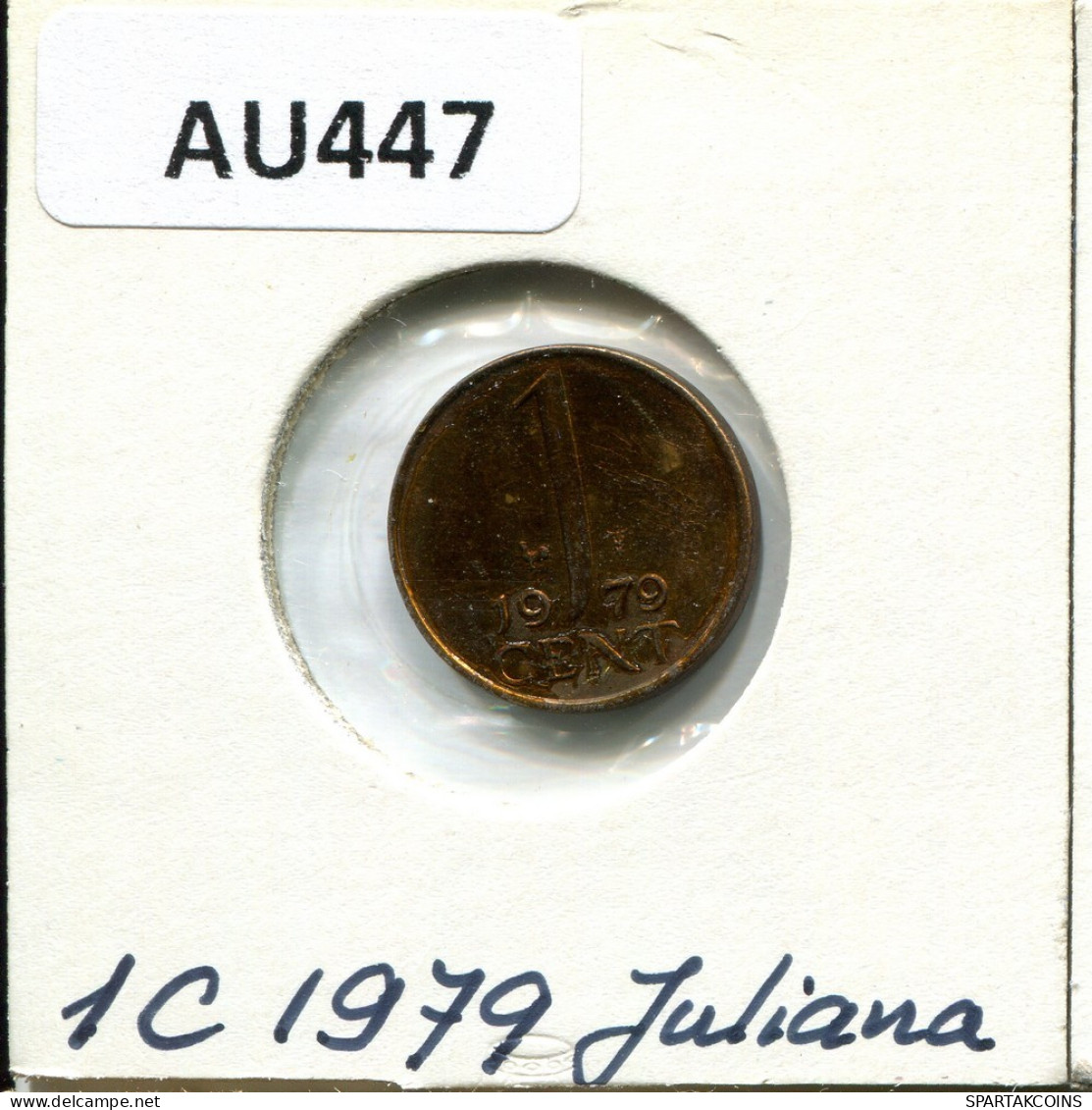 1 CENT 1979 NETHERLANDS Coin #AU447.U.A - 1948-1980: Juliana