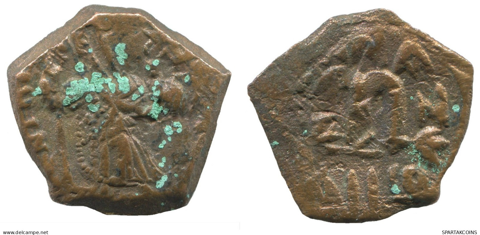 ANONYMOUS FOLLIS JESUS CHRIST 4.5g/22mm GENUINE BYZANTINE Moneda #SAV1048.10.E.A - Byzantinische Münzen