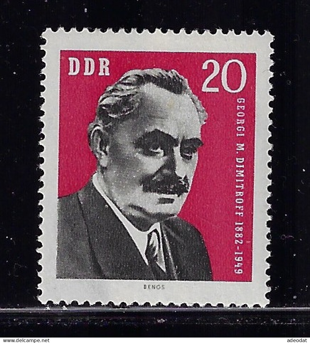 GERMANY DEMOCRATIC REP.  1962   DIMITROFF  SCOTT #610  MNH - Unused Stamps