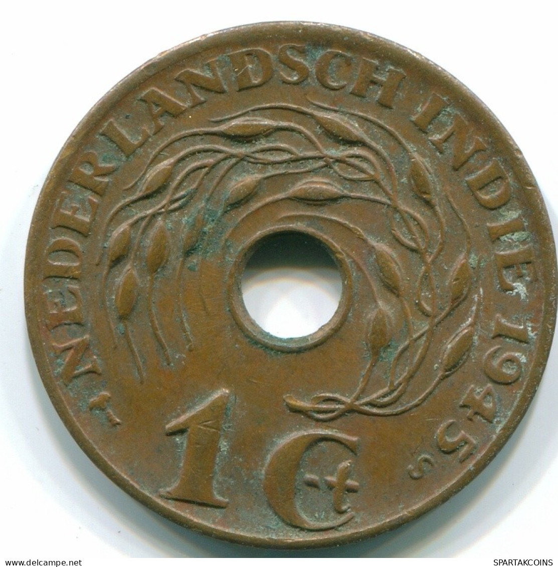 1 CENT 1945 S INDIAS ORIENTALES DE LOS PAÍSES BAJOS INDONESIA Bronze #S10379.E.A - Niederländisch-Indien