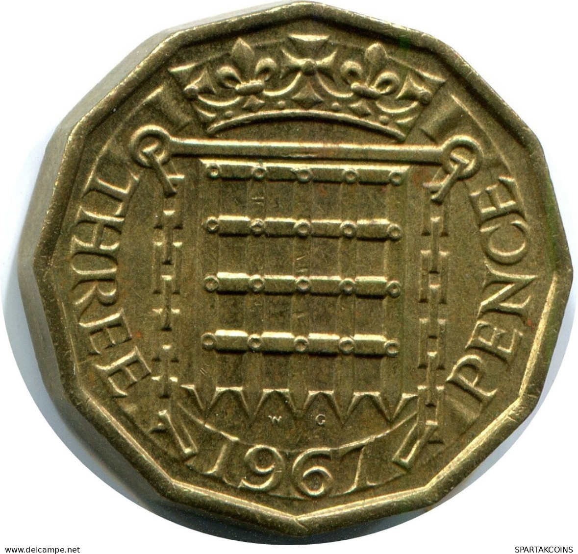 THREEPENCE 1967 UK GRANDE-BRETAGNE GREAT BRITAIN Pièce #BB062.F.A - F. 3 Pence